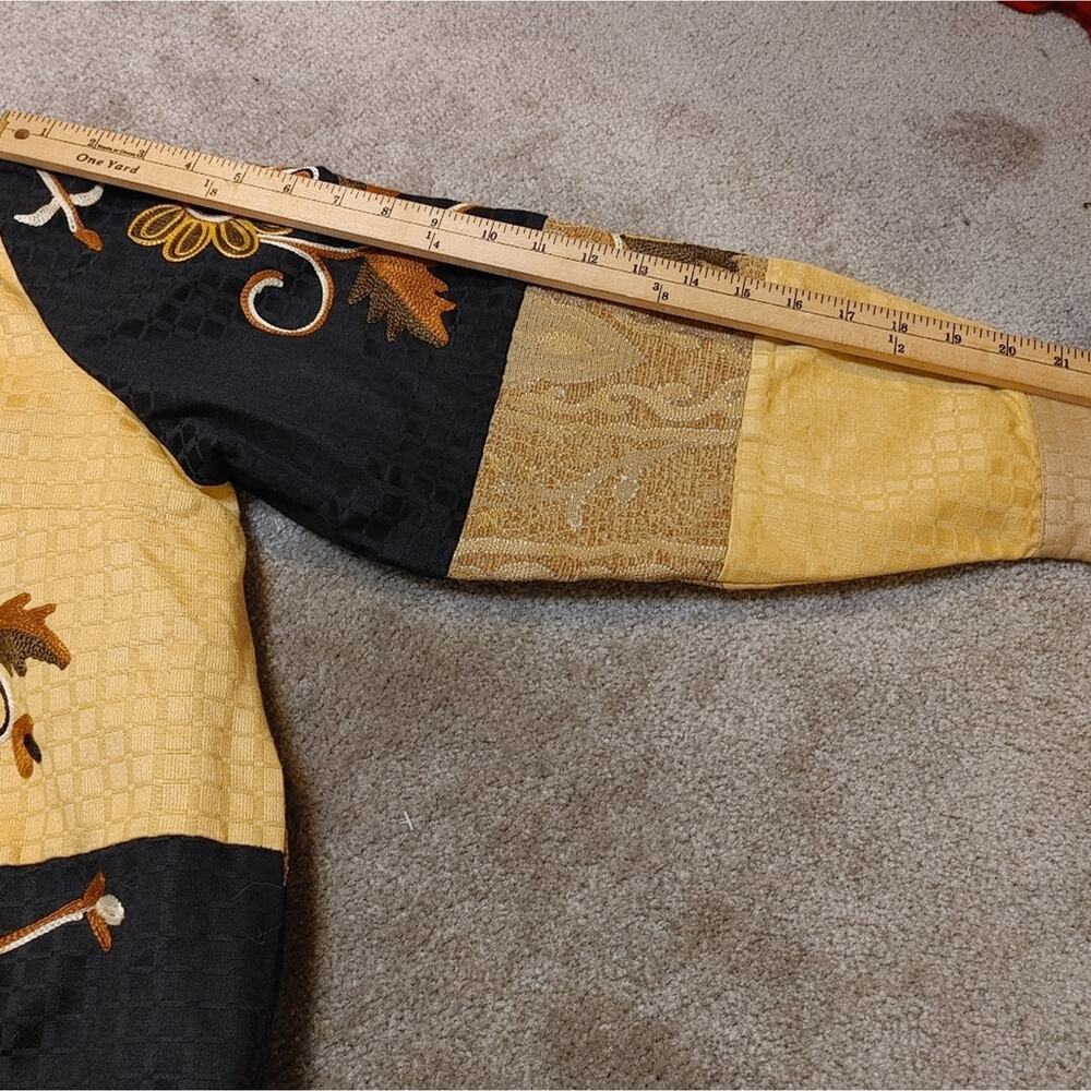 Indigo Moon Size 1x Cotton Patchwork Vintage Embr… - image 8